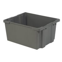 Contenants Stack-N-Nest Polylewton, 15,1" x 30,1" x 24", Gris Distribution Industrielle GC