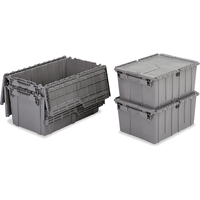 Contenants de distribution Flipak en plastique poly&eacute;thyl&egrave;ne (PE), 11,8" x 9,8" x 7,7", Gris Distribution Industrielle GC