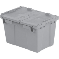 Contenants de distribution Flipak en plastique poly&eacute;thyl&egrave;ne (PE), 15,2" x 10,9" x 9,7", Gris Distribution Industrielle GC