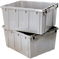 Contenant emboîtable, 21,1" la x 17,7" p x 12" h, Gris Distribution Industrielle GC