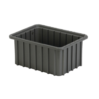 Contenant Divider Box, Poly&eacute;thyl&egrave;ne, 9,8" la x 7,3" p x 5" h, Gris Distribution Industrielle GC