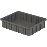 Contenants Divider Box, Poly&eacute;thyl&egrave;ne, 22,4" la x 17,4" p x 5" h, Gris Distribution Industrielle GC