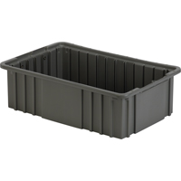 Contenant Divider Box, Poly&eacute;thyl&egrave;ne, 16,5" la x 10,9" p x 5" h, Gris Distribution Industrielle GC