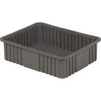 Contenant Divider Box, Poly&eacute;thyl&egrave;ne, 20,9" la x 15,9" p x 6" h, Gris Distribution Industrielle GC