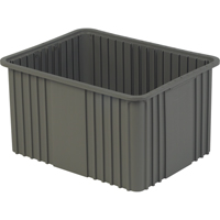 Contenant Divider Box, Poly&eacute;thyl&egrave;ne, 20,9" la x 15,9" p x 12" h, Gris Distribution Industrielle GC