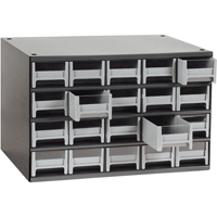Casiers modulaires pour pi&egrave;ces, Acier, 20 tiroirs, 17" x 10-9/16" x 2-1/16", Gris Distribution Industrielle GC