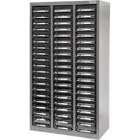 Casiers pour pi&egrave;ces KPC-300, Acier galvanis&eacute;, 60 tiroirs, 21-3/10" x 10-2/5" x 36-9/10", Gris Distribution Industrielle GC