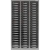 Casiers pour pi&egrave;ces KPC-300, Acier galvanis&eacute;, 60 tiroirs, 21-3/10" x 10-2/5" x 36-9/10", Gris Distribution Industrielle GC