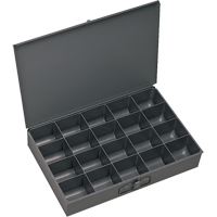 Boîtes &agrave; fond courb&eacute;, Acier, 20 compartiments, 13-3/8" la x 9-1/4" p, 2" h, Gris Distribution Industrielle GC