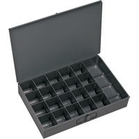 Boîtes &agrave; fond courb&eacute;, Acier, 21 compartiments, 13-3/8" la x 9-1/4" p, 2" h, Gris Distribution Industrielle GC