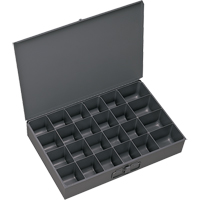 Boîtes &agrave; fond courb&eacute;, Acier, 24 compartiments, 13-3/8" la x 9-1/4" p, 2" h, Gris Distribution Industrielle GC