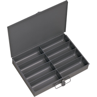 Boîtes &agrave; fond courb&eacute;, Acier, 8 compartiments, 13-3/8" la x 9-1/4" p, 2" h, Gris Distribution Industrielle GC