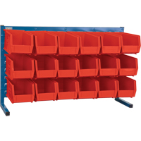 Louvered Rack with Bins, 18 Bins, 36" W x 8-1/4" D x 22" H Distribution Industrielle GC