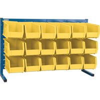 Louvered Rack with Bins, 18 Bins, 36" W x 8-1/4" D x 22" H Distribution Industrielle GC