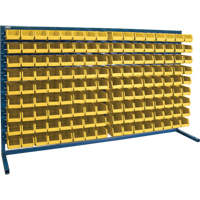 Louvered Rack with Bins, 144 Bins, 72" W x 15" D x 40" H Distribution Industrielle GC