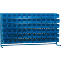 Louvered Rack with Bins, 72 Bins, 72" W x 15" D x 40" H Distribution Industrielle GC