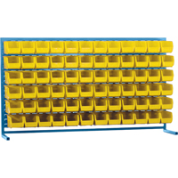 Louvered Rack with Bins, 72 Bins, 72" W x 15" D x 40" H Distribution Industrielle GC