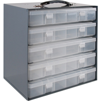 Casiers pour boîtes &agrave; compartiments, Acier, 5 compartiments, 11-1/4" la x 6-3/4" p, 10-3/4" h, Gris Distribution Industrielle GC