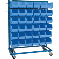 Support mobile pour bacs &agrave; un c&ocirc;t&eacute;, &agrave; un c&ocirc;t&eacute;, 36 bacs, 36" la x 16" p x 46-1/2" h Distribution Industrielle GC