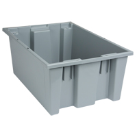 Stack & Nest Totes, 8" x 19.5" x 13.5", Grey Distribution Industrielle GC