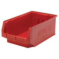 Contenants g&eacute;ants empilables, 12,375" la x 19,75" p x 7,875" h, Rouge Distribution Industrielle GC