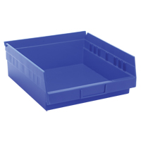 Shelf Bins, 11-1/8" W x 4" H x 11-5/8" D, Blue, 30 lbs. Capacity Distribution Industrielle GC
