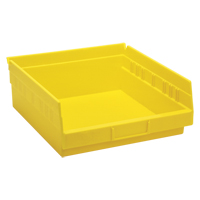 Shelf Bins, 11-1/8" W x 4" H x 11-5/8" D, Yellow, 30 lbs. Capacity Distribution Industrielle GC