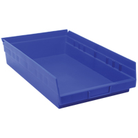 Shelf Bins, 11-1/8" W x 4" H x 17-7/8" D, Blue, 40 lbs. Capacity Distribution Industrielle GC