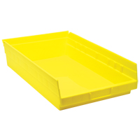 Shelf Bins, 11-1/8" W x 4" H x 17-7/8" D, Yellow, 40 lbs. Capacity Distribution Industrielle GC
