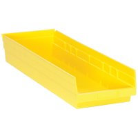 Shelf Bins, 8-3/8" W x 4" H x 23-5/8" D, Yellow, 50 lbs. Capacity Distribution Industrielle GC