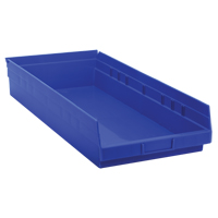 Bacs de rangement pour tablettes, 11-1/8" la x 4" H x 23-5/8" p, Bleu, Capacit&eacute; 50 lb Distribution Industrielle GC