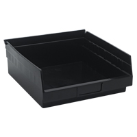 Economy Shelf Bin, 11-1/8" W x 4" H x 11-5/8" D, Black Distribution Industrielle GC