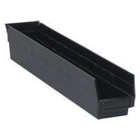 Economy Shelf Bin, 4-1/8" W x 4" H x 23-5/8" D, Black Distribution Industrielle GC