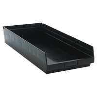 Bac pour &eacute;tag&egrave;re &eacute;conomique, 11-1/8" la x 4" H x 23-5/8" p, Noir, Capacit&eacute; 60 lb Distribution Industrielle GC