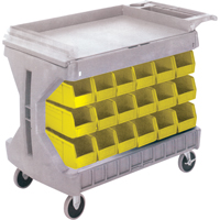 PROCART A/36 BACS JAUNE# CB101, &agrave; deux c&ocirc;t&eacute;s, 36 bacs, 45-5/18" la x 24" p x 34-3/4" h Distribution Industrielle GC