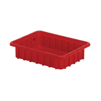 Divider Box&reg; Containers, Polyethylene, 10.8" W x 8.3" D x 2.5" H, Red Distribution Industrielle GC