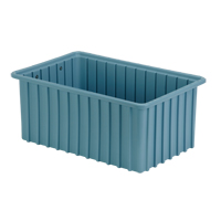 Divider Box&reg; Containers, Polyethylene, 16.5" W x 10.9" D x 7" H, Light Blue Distribution Industrielle GC