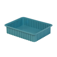 Divider Box&reg; Containers, Polyethylene, 22.4" W x 17.4" D x 5" H, Light Blue Distribution Industrielle GC