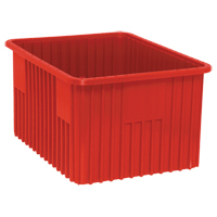Divider Box&reg; Containers, Plastic, 22.5" W x 17.5" D x 12" H, Red Distribution Industrielle GC