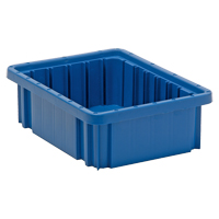 Divider Box&reg; Containers, Plastic, 10.9" W x 8.3" D x 3.5" H, Blue Distribution Industrielle GC