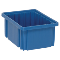 Divider Box&reg; Containers, Plastic, 10.9" W x 8.3" D x 5" H, Blue Distribution Industrielle GC