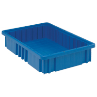 Divider Box&reg; Containers, Plastic, 16.5" W x 10.9" D x 3.5" H, Blue Distribution Industrielle GC