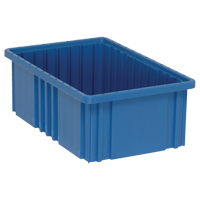 Divider Box&reg; Containers, Plastic, 16.5" W x 10.9" D x 6" H, Blue Distribution Industrielle GC