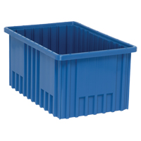 Divider Box&reg; Containers, Plastic, 16.5" W x 10.9" D x 8" H, Blue Distribution Industrielle GC