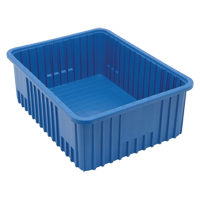 Divider Box&reg; Containers, Plastic, 22.5" W x 17.5" D x 8" H, Blue Distribution Industrielle GC