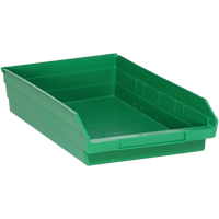 Shelf Bins, 11-1/8" W x 4" H x 17-7/8" D, Green, 40 lbs. Capacity Distribution Industrielle GC