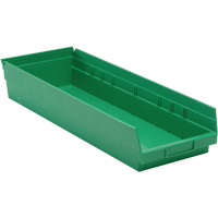 Shelf Bins, 8-3/8" W x 4" H x 23-5/8" D, Green, 50 lbs. Capacity Distribution Industrielle GC