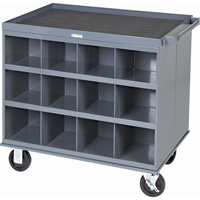 Heavy-Duty 2-Sided Mobile Carts/Work Stations, 1000 lbs. Capacity, 34" x W, 32" x H, 24" D, All-Welded Distribution Industrielle GC