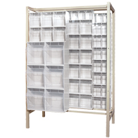 Free-Standing Tip-Out Bins Slider System, 51-1/4" W x 26" D x 77" H, 101 Drawers Distribution Industrielle GC