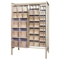 Free-Standing Tip-Out Bins Slider System, 51-1/4" W x 26" D x 77" H, 101 Drawers Distribution Industrielle GC